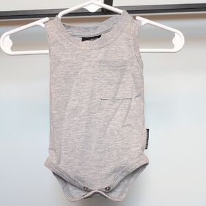 Little Bipsy Light Gray Baby Onesie